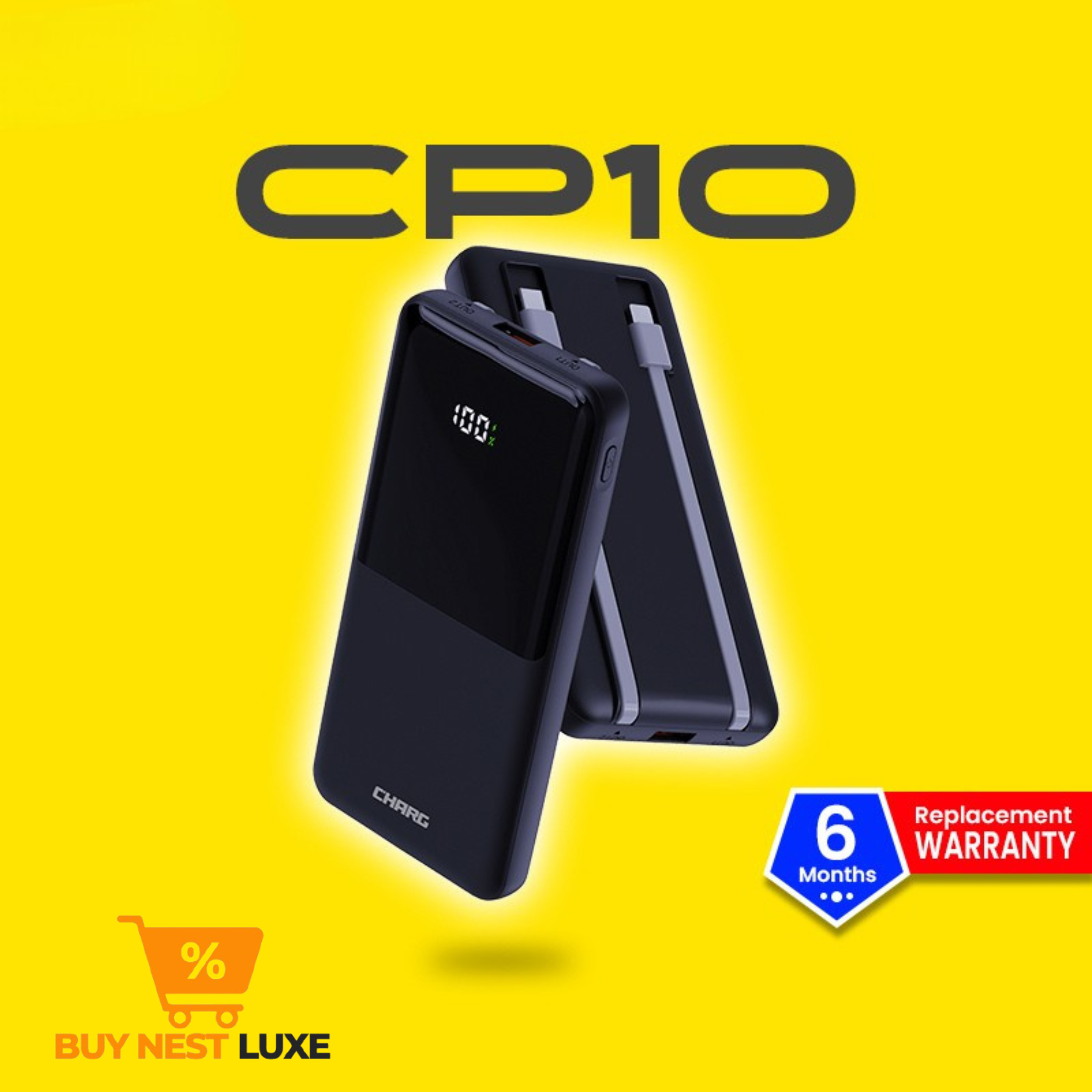 CHARG CP10 10000 mAh 22.5W Fast Charging Power Bank